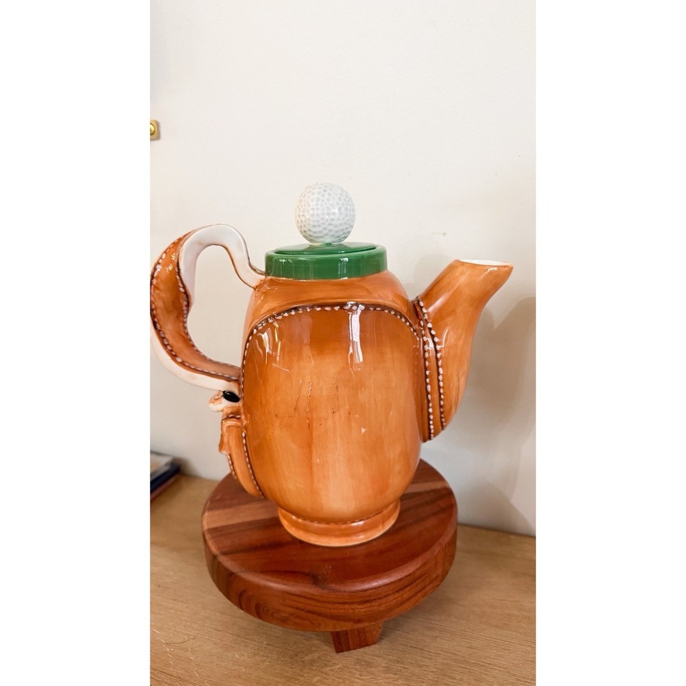 Vintage Golf Bag Teapot Coffee Pot Ceramic Golfer Decor | Fathers Day - Picture 4 of 8